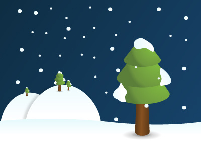 Snow Tree - Freebie christmas free free throw psddd snow tree winter