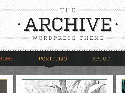 The Archive Wordpress Theme green interface ireallylovetags layout logo pattern red shadow texture ui yellow