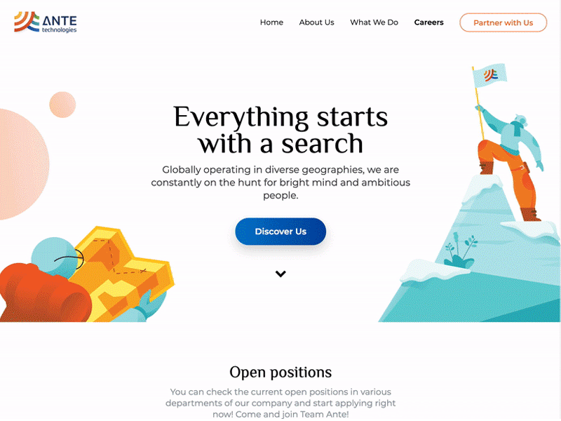 Corporate Website Careers Page Design
