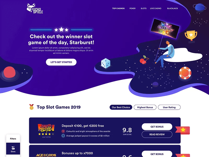 Top Slot Games List Website – Exit Popup