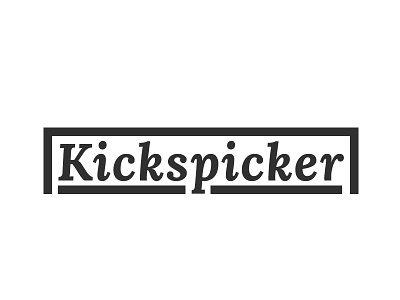 Kickspicker t. 1 classic kicks logo typography underline