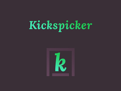 Kickspicker Logo in color box color cyan k kicks kickspicker lemon neon subtitle