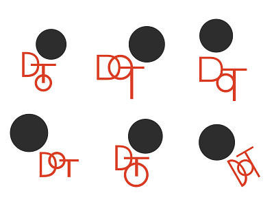 DOT logo - 2 bauhaus dot logo minimalist modernist typo