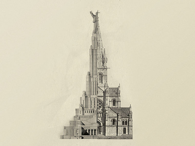 Nicolas Berdyaev and the new Middle Ages architecture berdyaev book cover cathedral illustration medieval mieddle ages sketch socialist