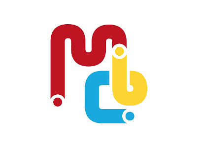 MBC - Logo color curves letters logo modernism points