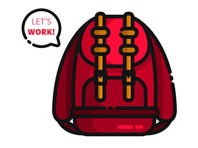 01/50: The backpack that I use for work. adobe backpack design flat flatdesign graphic graphicdesign graphicdesigner icon illustration illustrator vector