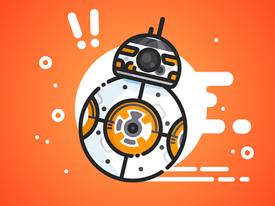 03/50: The bb8 of sphero that my sister gave me 2 years ago. bb8 cute designproject flat funny graphicdesign icon illustration sphero starwars vector