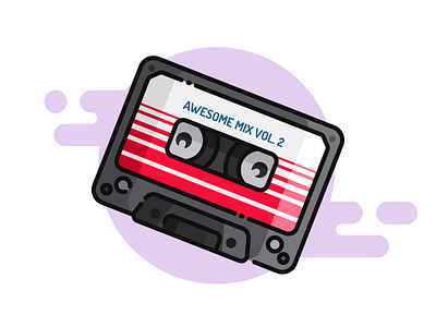 13/50: Awesome mix vol.2 awesomemix cute flat flatdesig galaxy graphicdesign graphicdesigner guardiansofthe icon illustration lineal vector