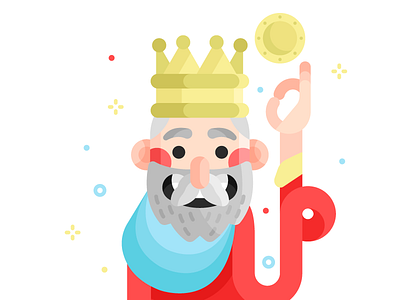 Gold king character cute deckofcards flat flatdesig graphicdesign graphicdesigner illustration king vector