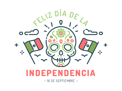 Feliz día de la independencia flag independence independencia mexico skull