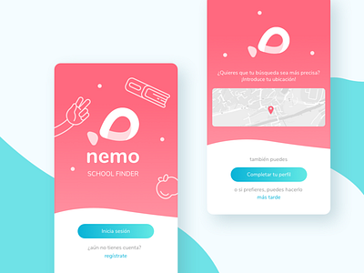 Nemo - Login android app button ios login school sketch ui ux