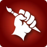 Artist in Control art fist icon paintbrush power