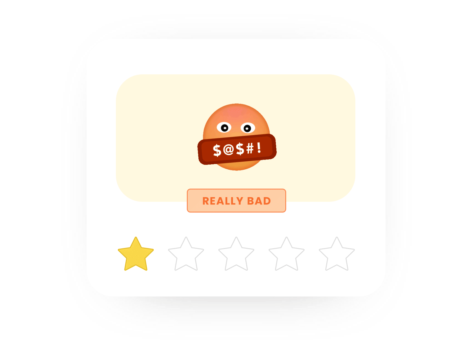 Rating - 1 star after effects animation design illustration ui ux vector