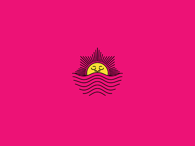Wavy Sun 90s branding design geometric houston icon logo minimal neon skate surf ui vector vectorart vectors
