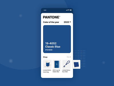 PANTONE - Color of the year 2020 2020 color color of the year color scheme design mobile mobile app mobile app design mobile design mobile ui pantone shop shopping ui ui design