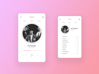 Music App Concept app music player ui