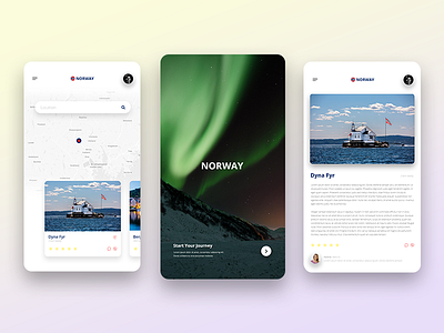 Discover Norway - Concept App app booking concept travel ui