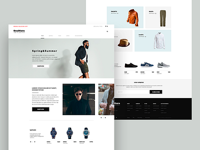 "One Store" Online Shop concept rwd shop ui web