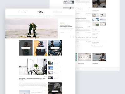 Miles Blog Theme articles blog clean minimal modern news theme ui ux white