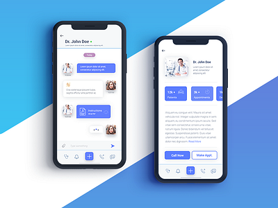 "DC-App" Doctor's Chat App app chat clean doctorchat ios ui ux