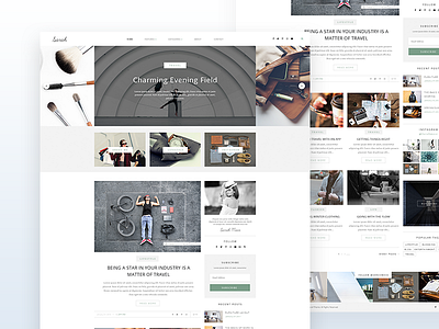 Sarah Blog Theme blog blogging fashion magazine theme ui ux web website