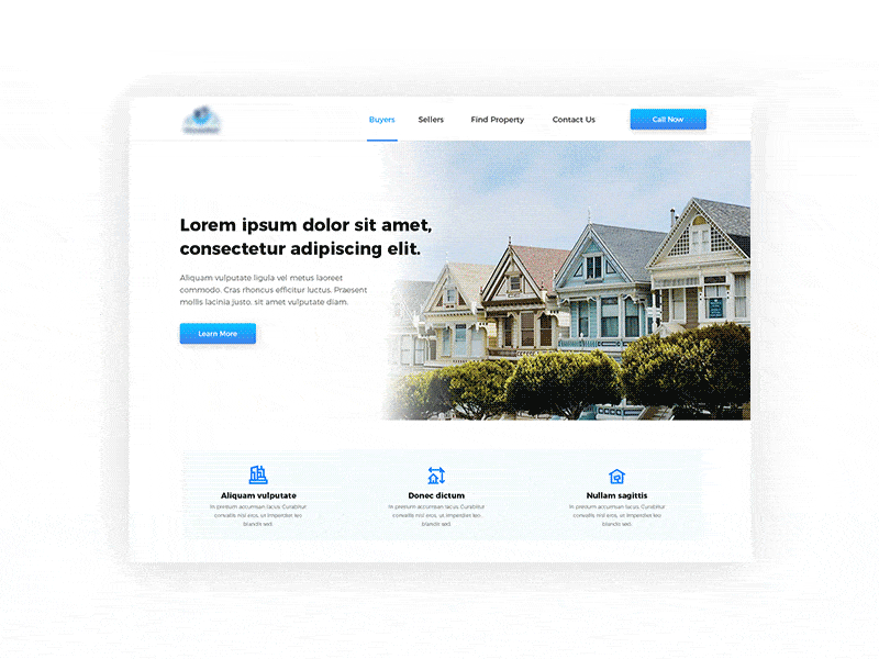 Real Estate Homepage clean design landing landingpage minimal real estate ui ux web webdesign website