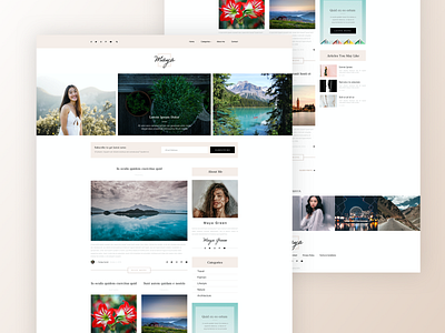 Maya Theme Front Page by Antonio Hristovski on Dribbble