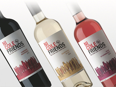 NICOLE & FRIENDS | Logo and Wine Label Design branding design label logo wine
