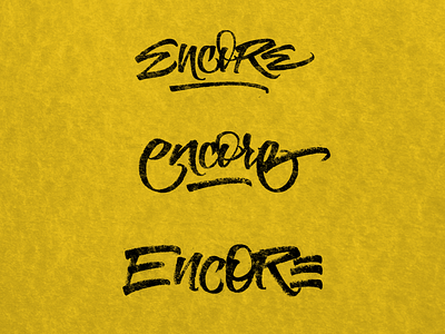 Encore - Lettering Sketches brushpen lettering typography