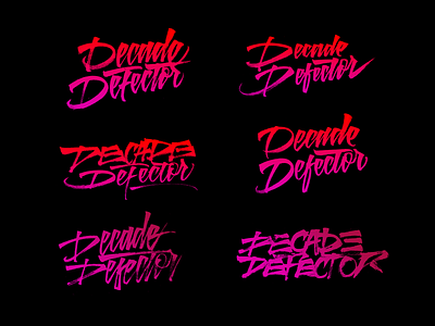 Decade Defector branding calligraphy lettering lettering logo logo music typography