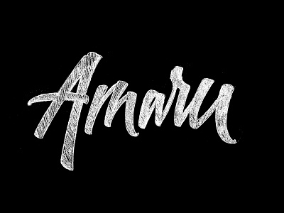 Amaru Records branding calligraphy handmade lettering lettering logo music producer record label sketch typography