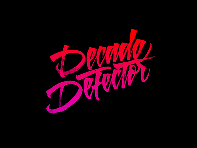 Decade Defector - Logo band brushpen funk lettering logo typography