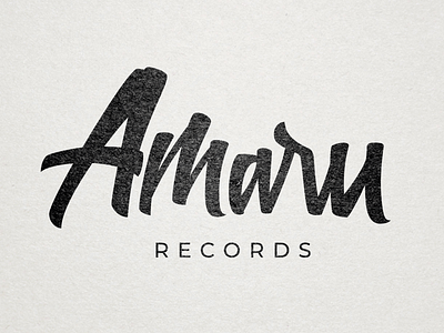 Amaru Records branding lettering lettering logo letters logo typography vector