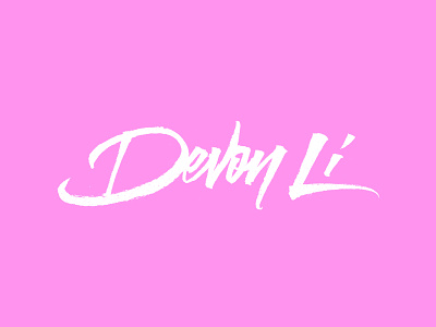 Devon Li calligraphy lettering logo type typography