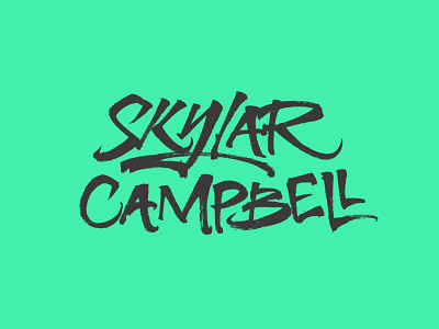 Skylar Campbell branding brushpen calligraphy lettering letters type typography