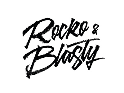 Rocko & Blasty branding calligraphy lettering logo music script typography