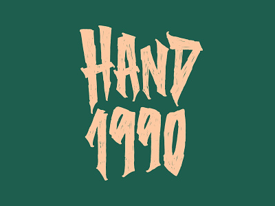 Hand 1990 apparel hardcore lettering letters metal skate streetwear tattoo texture trash tshirt typography