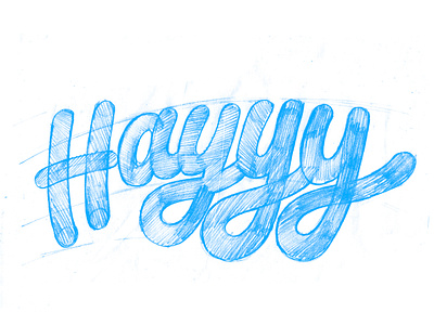 Hayyy Sketch lettering process script sketch typography