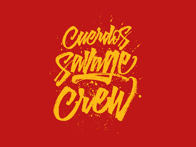 Cuerdos SC - T-Shirt Design brushpen calligraphy graffiti graphic design illustration lettering script streetwear typography