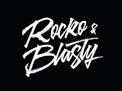 Rocko & Blasty - Logo branding brushpen calligraphy graphic design lettering logo script type typography