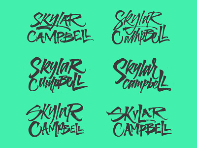 SC Sketches branding brushpen calligraphy lettering logo type typography