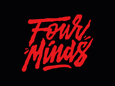 FM - Four Minds branding illustration lettering liquid logo organic skate streetwear typography