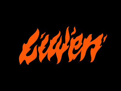 Liwen apparel fire illustrated illustration letter lettering letters logo merch orange organic streetwear tshirt type typography