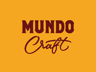 Mundo Craft - Logo beer brand branding brewing buenos aires craft design identity lettering letters logo script type typography victorian victoriantype vintage wood