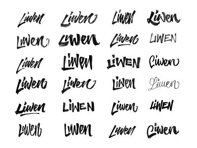 Liwen //Sketch Process brushpen calligraphy facu bottazzi hand lettering lettering process sketch type typography
