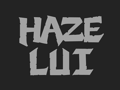 Haze Lui agressive black bold heavy lettering logo music artist trap trap music trash aesthetic trash letters type typography vector