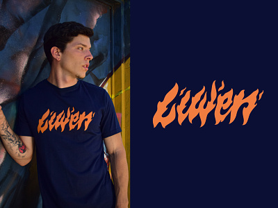 Liwen Streetwear - T-Shirt clothing fire flames lettering logo merch product streetwear tshirt type typography vector