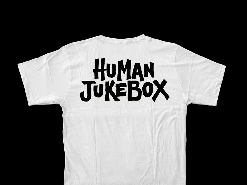Human Jukebox // Merch #1 apparel branding electronic music graphic design logotype merch type typography
