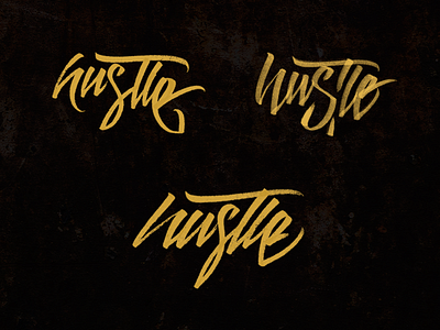 Hustle - Brushpen Sketches brushpen calligraphy sketch type typography