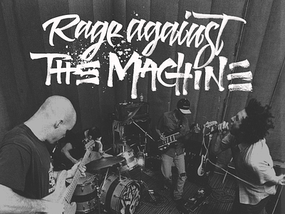 Rage against the machine - "Calligraphy and Music" Project brushpen calligraphy lettering logo music shirt type typography